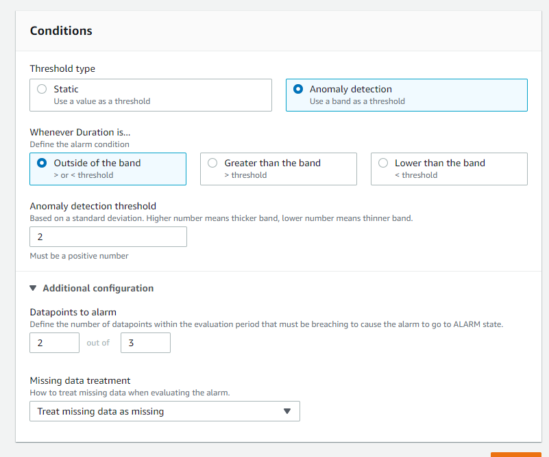 Alarm based on Anomaly Detection