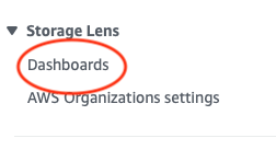 Storage Lens Dashboard Link